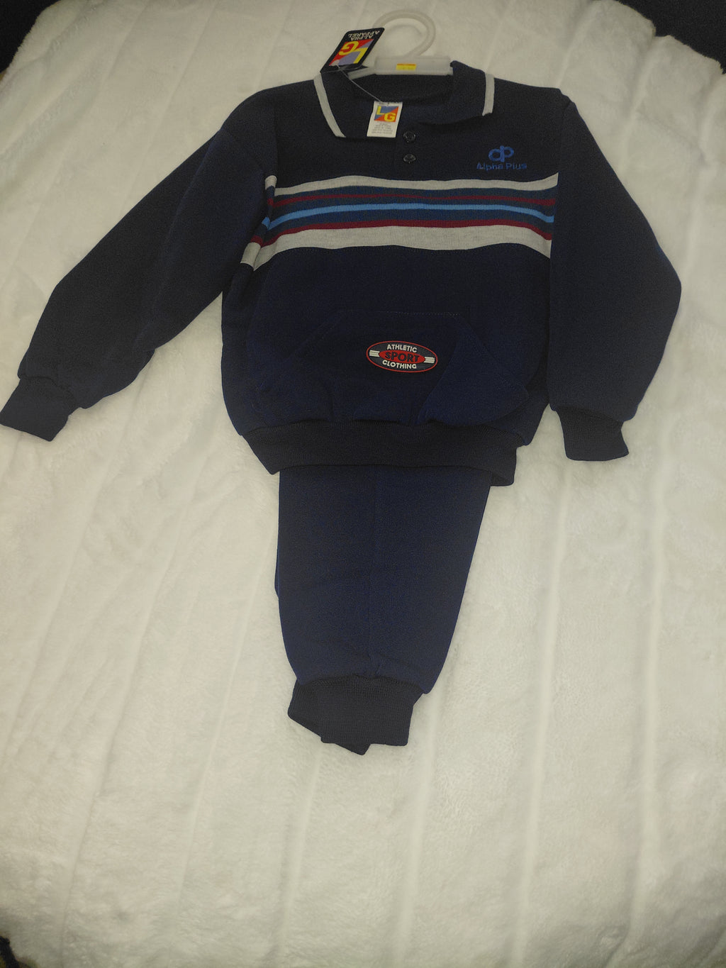 Alpha Apparel Boys Dark Blue Warmup Suit