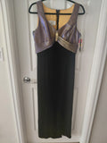 Veronica Women's Black Color-Changing Gown with Diamond Pin Belt