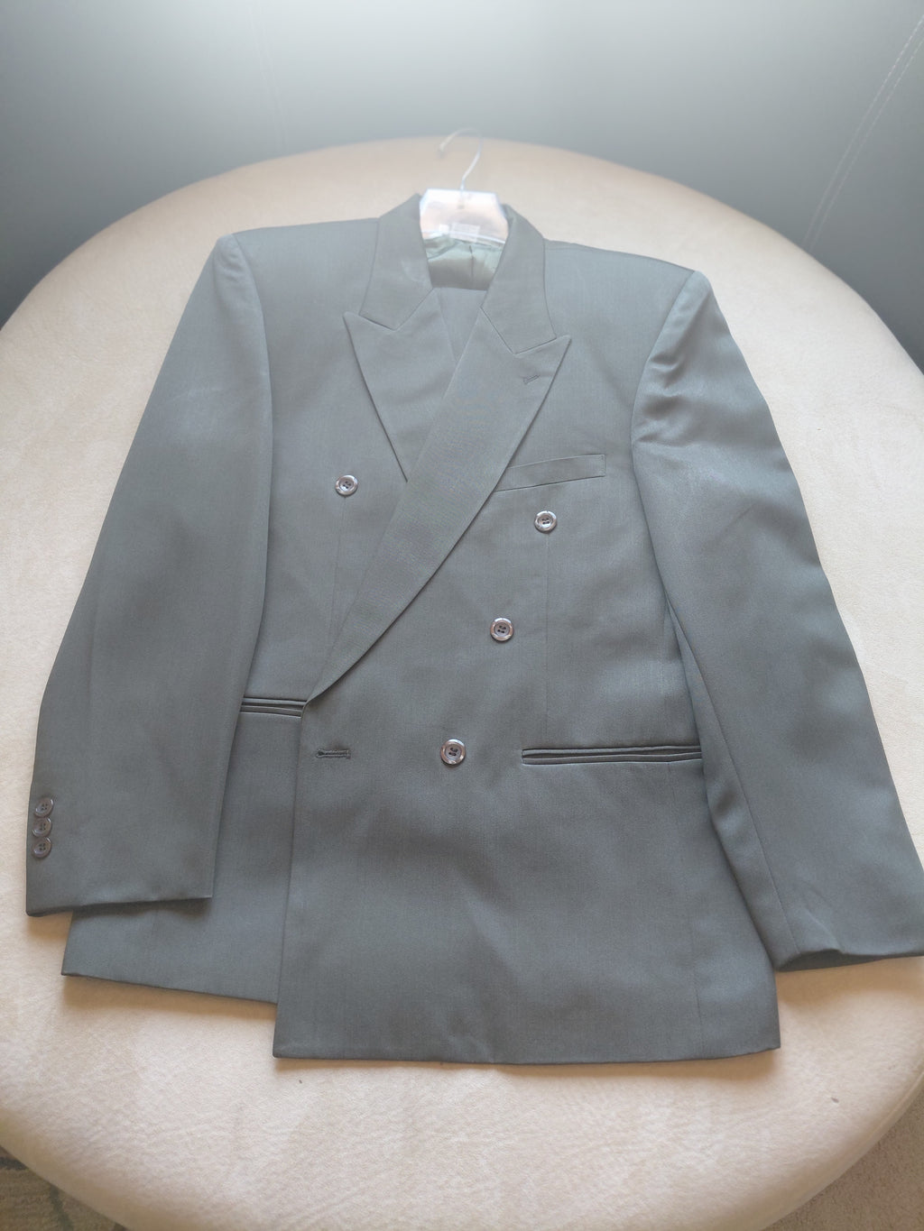 Men's Dark Green 2-Piece Suit by Wayne – Thick, Well-Made (Pants: 34x29.5)