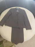 Women's Rafaella Dark Brown Corduroy-Look Jacket with Big Button Front – Size 12