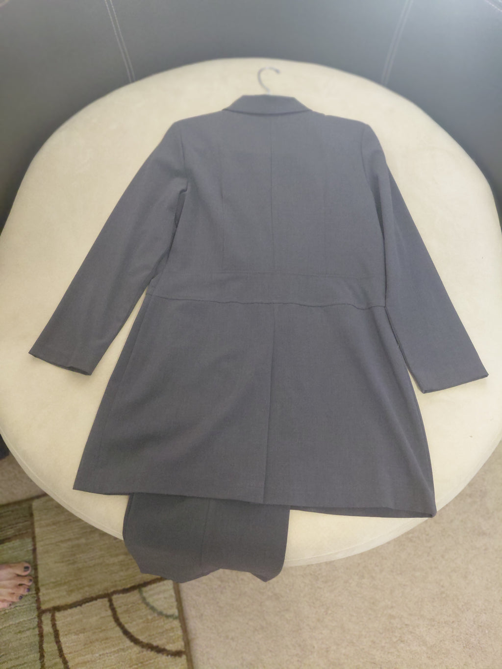 Women's Alyn Paige Dark Gray Pant Suit – 4-Button Front, Made in USA, Size 12