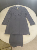 Women's Alyn Paige Dark Gray Pant Suit – 4-Button Front, Made in USA, Size 12