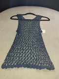 Blue Mesh Long Top with Beautiful Beading S-M Size